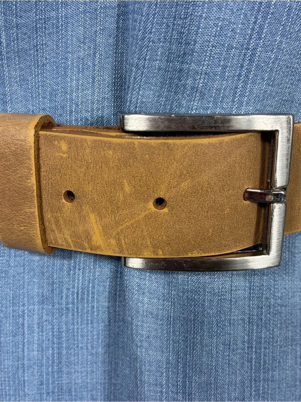 ALDO Womens belt Sz L tan genuine leather made in Canada
